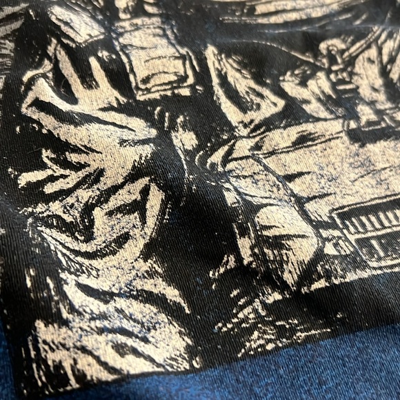 NASA Fifth Sun T Shirt Long Sleeve L Blue Mens Astronaut Space Shuttle Crew Neck - Picture 3 of 16